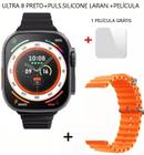 Relógio Smartwatch Ultra 8 GS8 Série 8 Esportivo Nfc 1.91 Rede Social+Puls.Silic+Pelíc-Ultra8