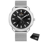 Relógio SWISH Masculino Malha Banda Aço Preto PVD