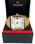 Relógio Technos GrandTech Masculino Dourado Retangular Porte Grande 6P23AM/1K