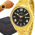 Relógio Technos Masculino Dourado Original com garantia de 1 ano e carteira