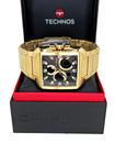 Relógio Technos Masculino Dourado Quadrado Digital/Analógico Performance TS BJ3940AA/1P