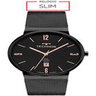 Relógio Technos Masculino Slim Preto Safira 4,0cm 5atm