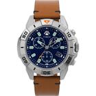 Relógio Timex Couro Expedition North Ridge Mostrador Azul TW2W16300BRM