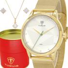 Relógio Tuguir Feminino Dourado Original 1 Ano de Garantia