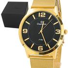 Relógio Unissex Champion Dourado Social Original Prova D'água Garantia 1 ano