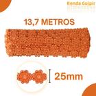 Renda Guipír Laranja - 25Mm Rolo Com 13,7 Metros - Chl207 - Nybc