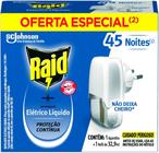Repelente Elétrico Líquido Raid Tomada Aparelho Refil 32,9ml