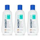 repelente moskitoff kids longa duração não oleoso afasta mosquitos loção 3x200ml - seca rápido