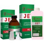 Resina Acrílica Autopolimerizável Kit Pó 78gr + Liq.120ml rosa - Jet