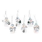 Resina Azul Boneco de Neve Enfeites de Natal (Pack de 12)