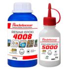 Resina Epoxi 4008 Baixa Viscosidade ULTRA TRANSPARENTE e Proteção UV Com Endurecedor (286 g)