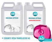 Resinas Epóxi 1KG + Corante Rosa Translucido AG