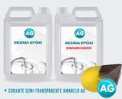 Resinas Epóxi 1KG + Corante semi-transparente Amarelo AG - Resinas ag