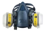 Respirador Máscara 7502 3m Semi-facial - Média + Filtro 6003 completa