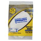 Respirador PFF2-S Branco s/ Válvula Kit com 100 Unidades SUPER SAFETY