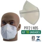 Respirador PFF2-S N95 Branco s/ Válvula Kit com 10 Unidades ALLIANCE