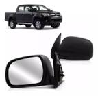 Retrovisor fixo manual hilux 2005 a 2011 esquerdo preto