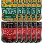 Revenda Atacado 6 Gel Massageador Arnica Pura 200g + 6 Pomada Massageadora Cascavel 200g