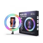 Rgb Ring Light Iluminador 10 Pol Luz Led Profissional Usb Sem Tripé