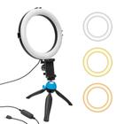 Ring Light 20cm/6 Polegadas quente frio+ Tripé De Mesa + Suporte Celular
