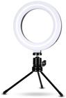 Ring Light Iluminador 3 Cores 16cm Com Tripé 6p C Controle