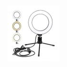 Ring Light Iluminador 6" 16 Cm Tripé De Mesa Luz Led - AAA