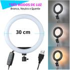 Ring Light Led Completo Iluminador Portátil Self 13' Polegadas com Tripé 2.10m - Anxin