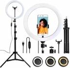 Ring Light Led Completo Iluminador Portátil Self 13' Polegadas com Tripé 2.10m - Anxin