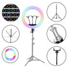 Ring Light Led Rgb 45Cm Com Suporte Celular E Tripé 1,60M - Tudoprafoto