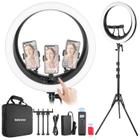 Ring Light Neewer RP19H 48 cm com suporte para 3 suportes de telefone 42W