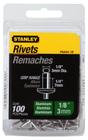 Rivets Stanley PAA44-1B Alumínio 3,2 mm x 6,4 mm Pacote com 100 - DEWALT