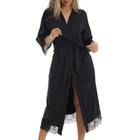 Robe Longo Microfibra Renda