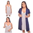 Robe Maternidade com Camisola Gestante de Alcinha - Dulce Seduccíon - Marinho