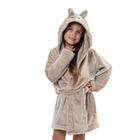 Robe Pelúcia Bordado Gatinho Infantil