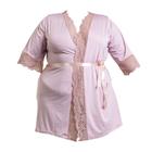 Robe Plus Size Microfibra Renda Hobby Roupão