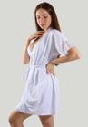 Robe Romantic Renda Feminino Luxo Manga Curta Sexy