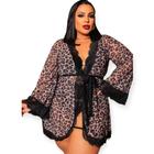 Robe Sensual em Tule e Renda Francesa Plus Size