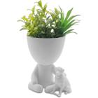 Robert Plant (Bob) com Cachorro - Vaso Decorativo - 3D Think BR