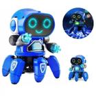 Robô Aranha Azul - Dança Brinquedo Com Som E Luz - Presente - Robo De Brinquedo