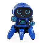 Robô Aranha Dançarino Com Som E Luzes Diversão Garantida Cor Azul
