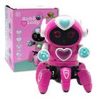 Robô Aranha Rosa 6 Pernas Dançarino Divertido Com Luzes E sons Interativos- ENVIO RÁPIDO - Fun Game