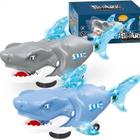 Robô Musical Tubarão Anda Com Luzes Sons Shark Azul Branco ENVIO RÁPIDO - Toy King