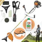 Roçadeira a Gasolina Tekna RL520P I 52cc 2hp Profissional + Oleo Stihl Castrol 2T + Faca 3P + Oculos De Proteção