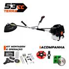 Roçadeira Gasolina Terra 52Cc Cortador De Grama Grh520 Black - Nakasaki