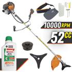 Roçadeira Lateral Com Óleo Stihl 2T RL520-P Plus Tekna Á Gasolina 2T 52cc 2HP 10.000RPM Alta Potência e Performance Com Cabeçote Nylon e Faca de 3 Pontas