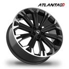 Roda Aro 20"X7,5" Atlanta Gr 5X100Mm Diamantada Borda Preto