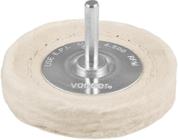 Roda de feltro/pano 3x1/2" haste 1/4" para polimento - Vonder