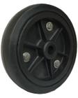 Roda em PP 8" Pneu de Borracha Furo Passante 7/8", Para Carrinho de Carga - P8F78 - Ouro Negro