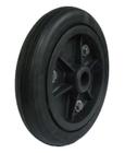 Roda em PP 9" Pneu de Borracha p/ Eixo 3/4", Para Carrinho Armazém, Carga, Lanches - P9F34 - Ouro Negro