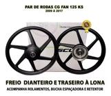 Roda Liga Leve Scud Fan 125 2009/2017 Ks 6p Par Freio Tambor